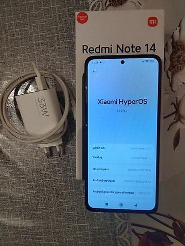 64 gb: Redmi Note 14, 256 GB, rəng - Qara, Sensor — 4