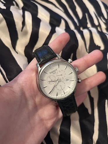 saat romanson: İşlənmiş, Qol saatı, Tissot, rəng - Qara — 1