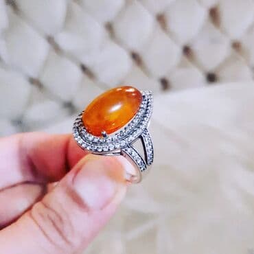 kəhrəba təsbehlər: Üzük, Gümüş, 925 Əyar, Kəhrəba — 5