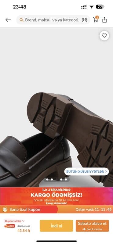 mavi mokasinlər: Ölçü: 37, rəng - Qəhvəyi, İşlənmiş — 3