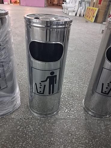 Tullantı qabları: Paslanmayan poladdan külqabılı zibil qabı - Material: cilalanmış — 5