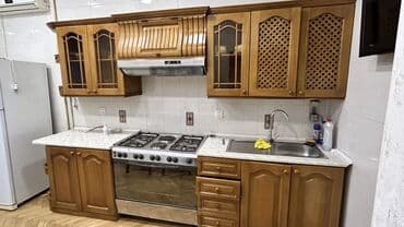 старую кухонную мебель: Mətbəx mebeli komplekti - Material: təbii ağacdan hazırlanmış üst və — 1