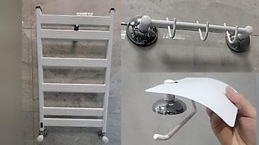 Vantuzlu hamam/tualet asılqanları və aksesuar dəsti.3 u bir yerde 50