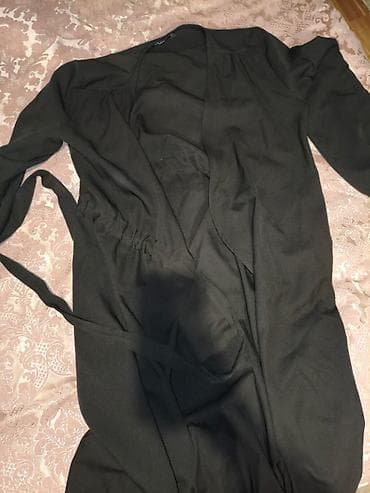 Qara rəngli qadın paltarı/kardiqan tipli üst geyimi - Rəng: klassik