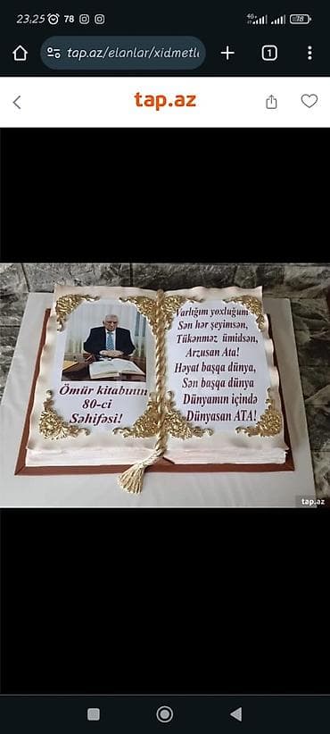 Şirniyyat xidmətləri – Fərdi dizayn tortlar - Tematik və şəxsi yazılı — 8