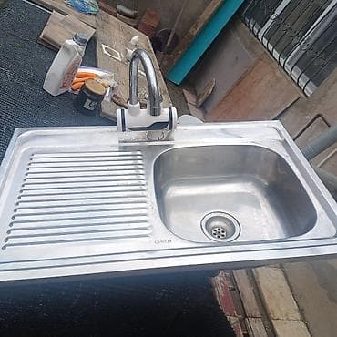 Mətbəx üçün paslanmayan poladdan qoşulan lavabo komplekti kranti qis — 3