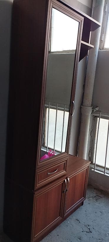 Qonaq/ dəhliz üçün paltar asılan dolab-komod dəsti - Material: ağac — 3