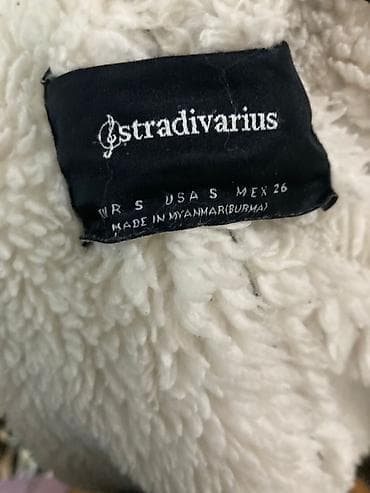 Stradivarius qadın kürkü (aviator/biker üslubunda) - Rəng: qara