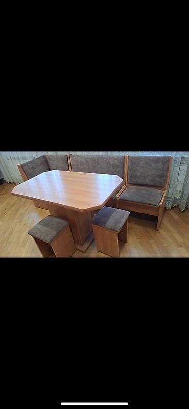 stol ve stul: Mətbəx üçün, İşlənmiş, Künc masa — 2