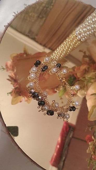 toxuma qolbaqlar: Əl işi bijuteriya dəsti - Materiallar: xırda mirvari tipli muncuqlar — 3