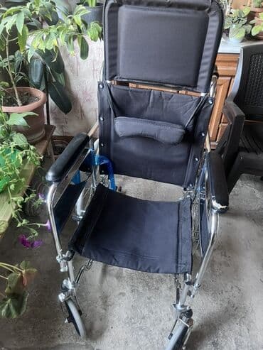 Aş qazanı: Gümüşü rəngdə, arxası və başı üçün yastıqlı əlil arabası. Oturacağı və — 1