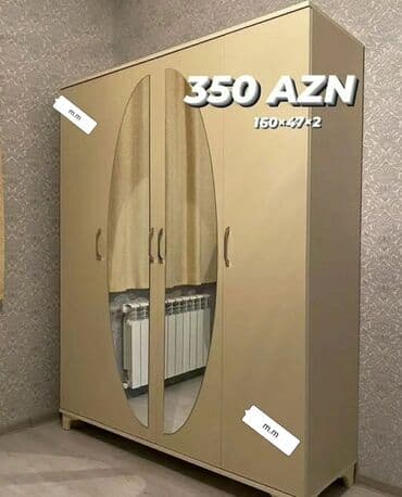 metbex şkafı: Yeni, Açılan, 4 qapılı Düz dolab, Qarderob, paltar dolabı, Azərbaycan — 1