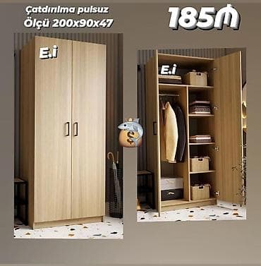 2 qapılı, Digər rəng, Açılan, Düz dolab