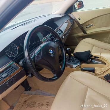 продажа авто азербайджан: BMW 5 Series (E60) sedan – 2005 il, benzin. Əsas xüsusiyyətlər: - — 9