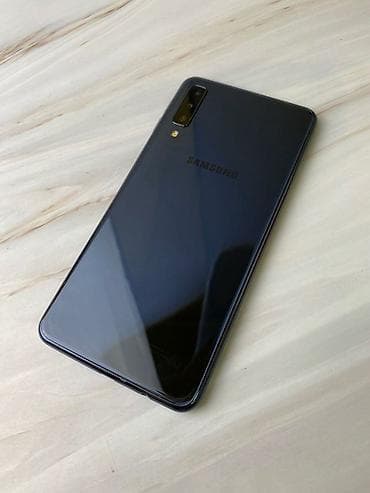 samsun not 10: Samsung Galaxy A7 2018, 64 GB, rəng - Qara, Face ID — 2