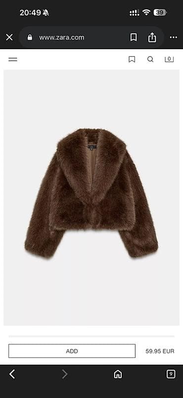 fehle geyimi: Kürk, Zara, S, M, rəng - Qəhvəyi — 5