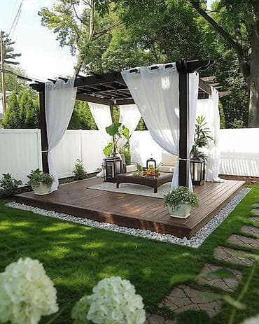 divan kohnə: Bağ üçün ağac konstruksiyalı pergola – estetik və funksional açıq hava — 7