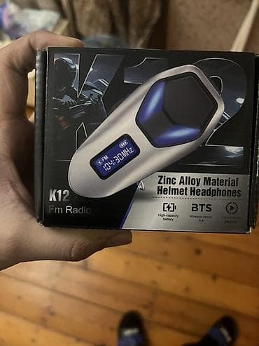 hdmi to av: K12 Zinc Alloy Helmet Headphones – dəbilqə üçün simsiz qulaqcıq — 1