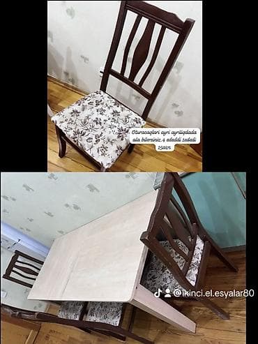 balkon stul: Oturacagi tek olaraqda ala bilersiniz.1ededinin qiymeti 15Azn 4ededi — 1