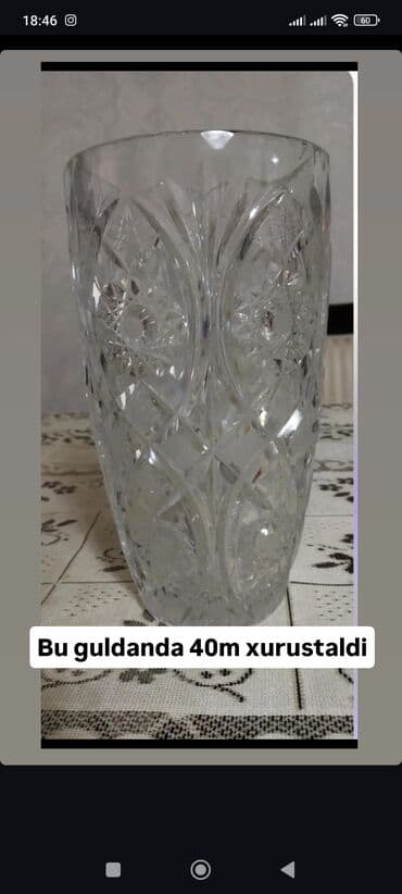 gül toxumlari: Bir vaza, Xrustal — 1