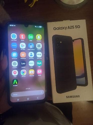 samsung notebook: Samsung Galaxy A25, 128 GB, rəng - Qara, İki sim kartlı — 1
