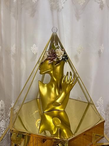 guzgu dekorlari: Ziyafət/dekor seti – güzgülü və qızılı detallar - Şüşə və güzgü — 6