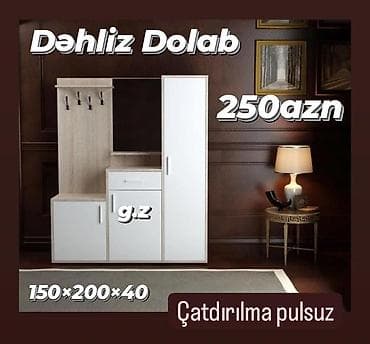 rendə: Yeni, 1 qapı, Güzgülü, Digər rəng, Digər material, Açılan, Düz dolab — 1