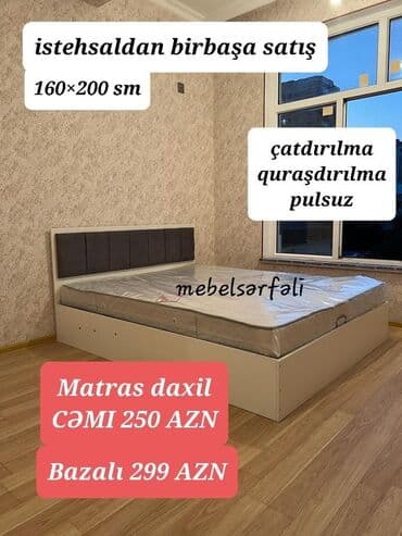 Çarpayılar: Sifarisle mebel Carpayi kravat taxt Reng secimi var catdirilma