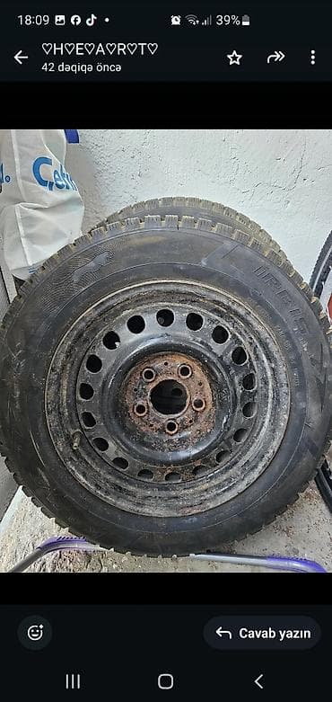 Kama “IRBIS” qış şinləri və dəmir disklər komplekti - Ölçü: 195/65