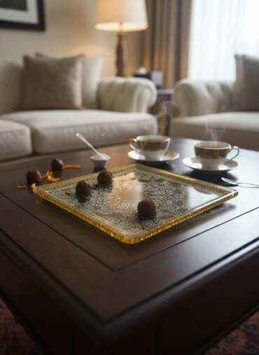 cay dasi satisi: Çay dəsti, rəng - Qızılı, Şüşə, 6 nəfərlik — 1