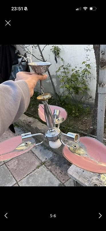 omid cilciraq: Çılçıraq, 3 lampa, Metal — 1