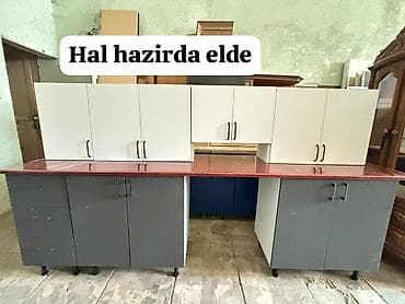 Mətbəx mebeli dəsti - Yuxarı və aşağı dolablar daxil komplekt mətbəx