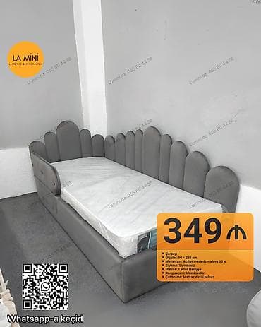 oglanlara hediyye: Oğlan və qız üçün, Çarpayı, Bazalı, Matras ilə, Siyirməsiz — 1