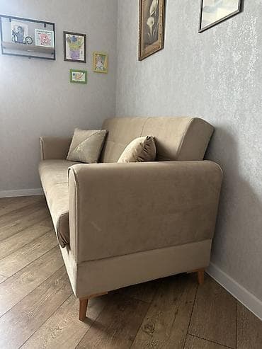 divanlarin satisi: Bej rəngli 3 nəfərlik divan satılır. Sifarişlə hazırlanıb, yenidir və — 5