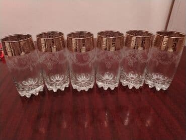 BMW: Стаканы, цвет - Золотой, Стекло, Набор из 6 шт., Турция — 3