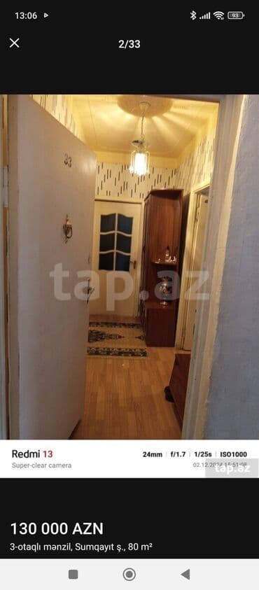 сумгаит купить квартиру: Sumqayıt, 3 otaqlı, Köhnə tikili, 80 kv. m — 5