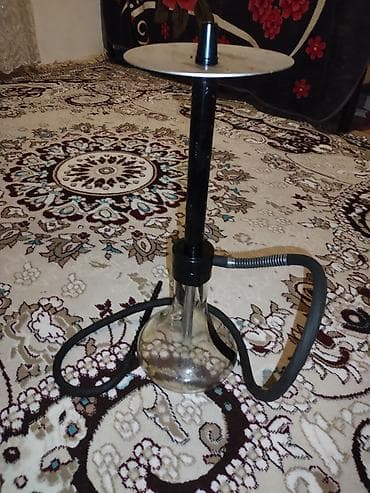qelyan satisi: Məhsul: Şişə qablı nərgilə (huka) seti - Şüşə diblik: şəffaf, klassik — 1