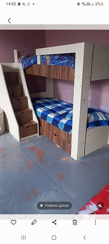 *120azn* Ikemertebeli çarpayı satilir.Matrassiz.Unvan Saray. 7241 — 1