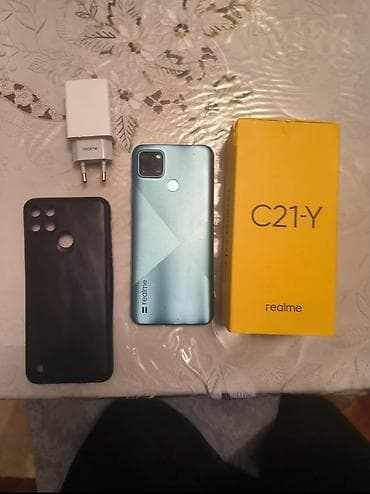 Realme C21Y, 64 GB, rəng - Mavi, Barmaq izi