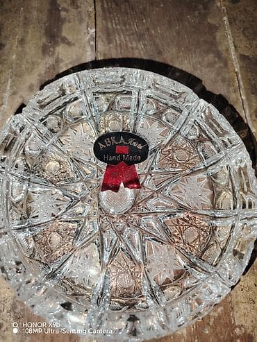 xrustal guldanlar: Boşqablar, 1 əd, rəng - Ağ, Xrustal, SSRİ — 1