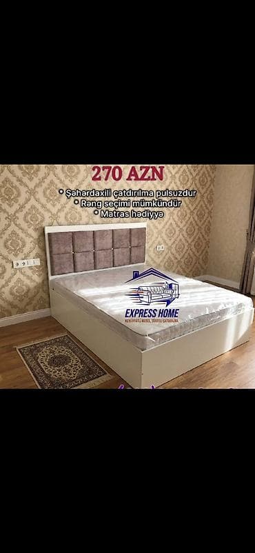 Çarpayılar: Yataq çarpayısı – yumşaq başlıqla - Ölçü: ikinəfərlik çarpayı — 3