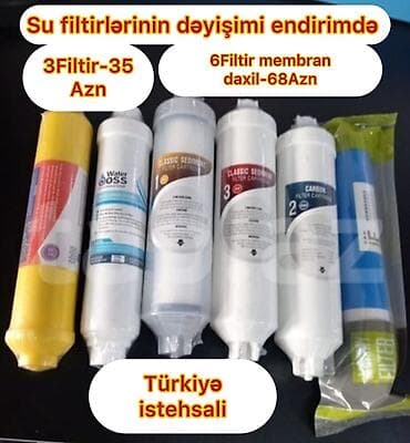 Su filtrlərinin dəyişimi xidməti və ehtiyat kasetlər 3filtir -35azn — 1