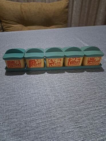 set qabları: Mətbəx üçün 5 ədəd ədviyyat qabı dəsti - Material: plastik - Rəng — 1