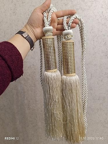 Pərdə bağlama saçağı – 1 cüt - Klassik və dəbdəbəli dizayn: uzun krem lalafo.az -da Pərdə bağlama saçağı – 1 cüt - Klassik və dəbdəbəli dizayn: uzun krem