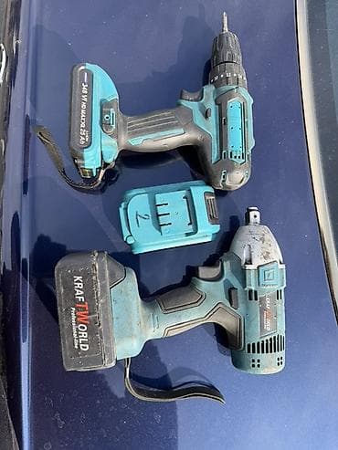 Ручные механические инструменты: Набор с дрелью, предметов: 5, Ударная дрель — 1