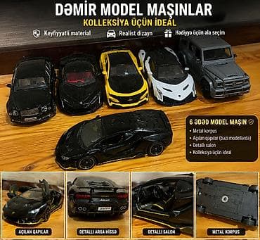 1 43 modelka: Dəmir model maşınlar – kolleksiya üçün ideal set Xüsusiyyətlər: - 6 — 1