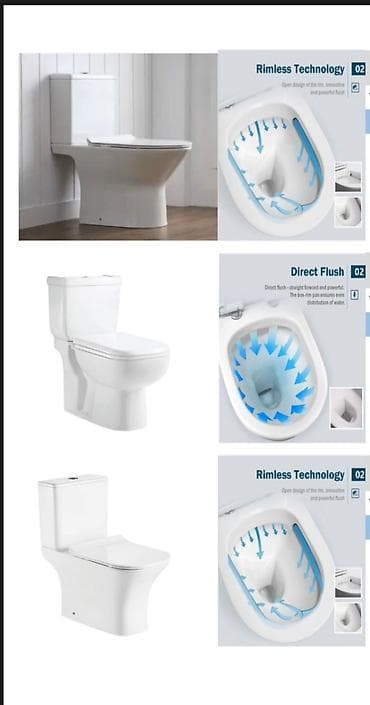 Unitaz. Unitazlar. Geniş çeşiddə unitazlar. Dəbli unitazların tək — 10