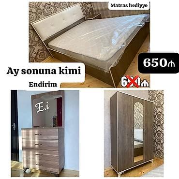 tum: Yataq otağı mebel dəsti - Dəst tərkibi: - 2 nəfərlik yataq — 1