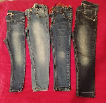 Джинсы и брюки: Uşaq cins şalvarları dəsti - Ümumi say: 12 ədəd - Növlər: dar/skinny — 4