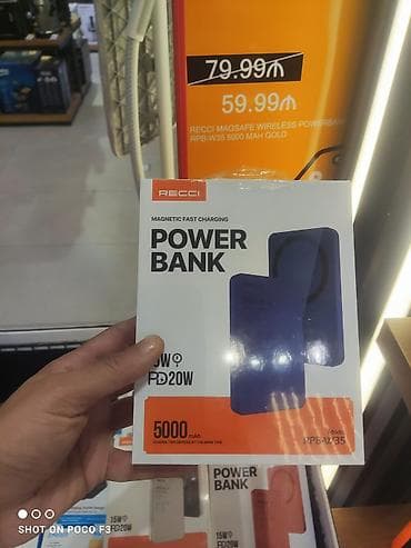 RECCI RPB-W35 maqnitli sürətli şarj powerbank - Tutum: 5000 mAh -